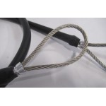 Staalkabel 6 mm RVS met Lussen, lengte 2 meter. Unused.